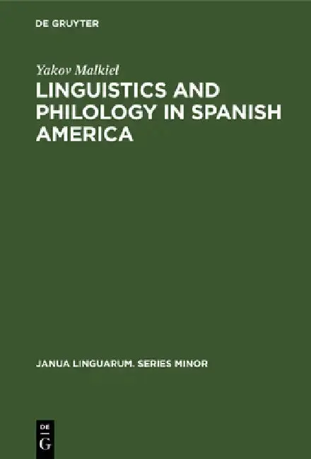 Cover of Linguistics and Philology in Spanish America