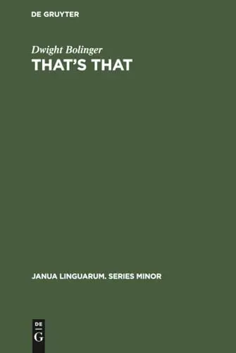 Cover of That's That