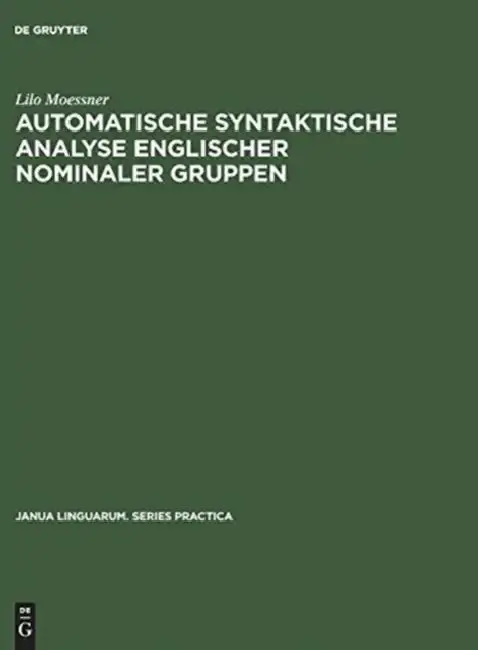 Cover of Automatische syntaktische Analyse englischer nominaler Gruppen