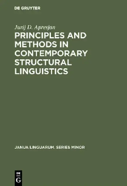 Cover of Principles and Methods in Contemporary Structural Linguistics
