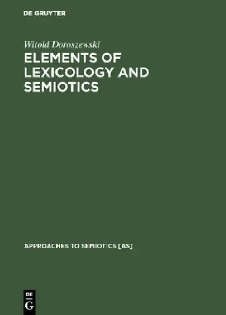Cover of Elements of Lexicology and Semiotics