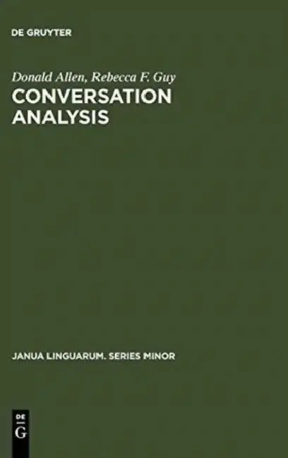 Cover of Conversation Analysis