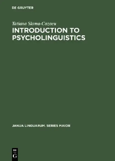 Cover of Introduction to Psycholinguistics