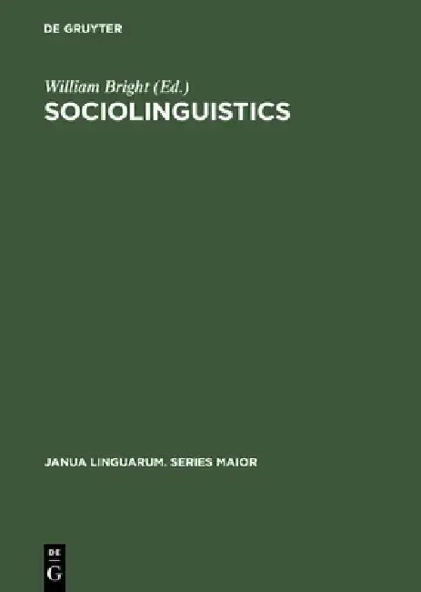 Cover of Sociolinguistics