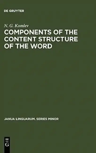 Cover of Components of the Content Structure of the Word