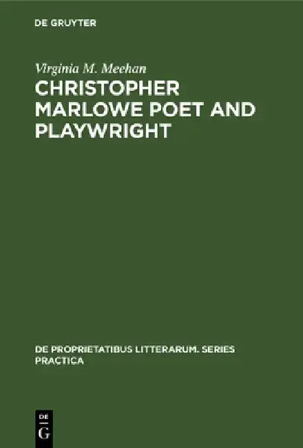 Cover of Christopher Marlowe Poet and Playwright