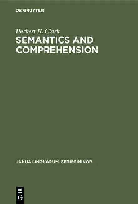 Cover of Semantics and Comprehension