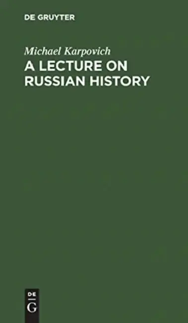 Cover of A Lecture on Russian History