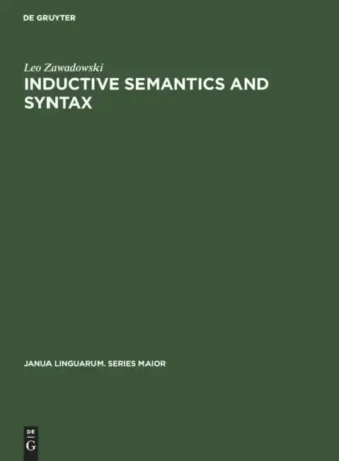 Cover of Inductive Semantics and Syntax