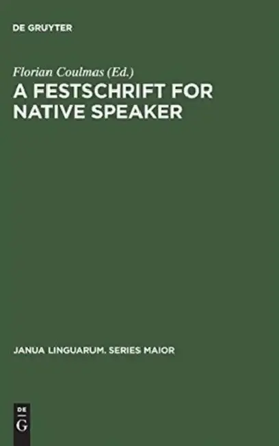 Cover of A Festschrift for Native Speaker