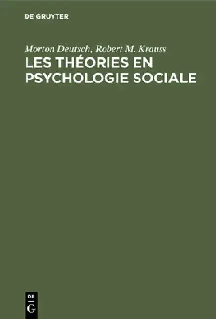 Cover of Les théories en psychologie sociale