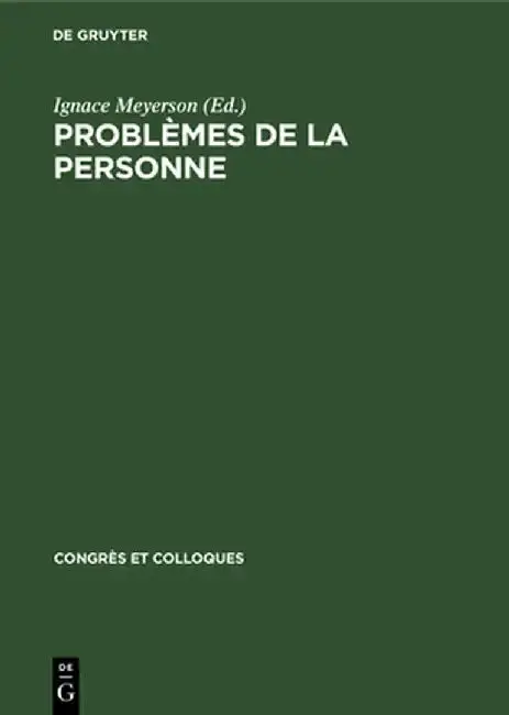 Cover of Problèmes de la Personne