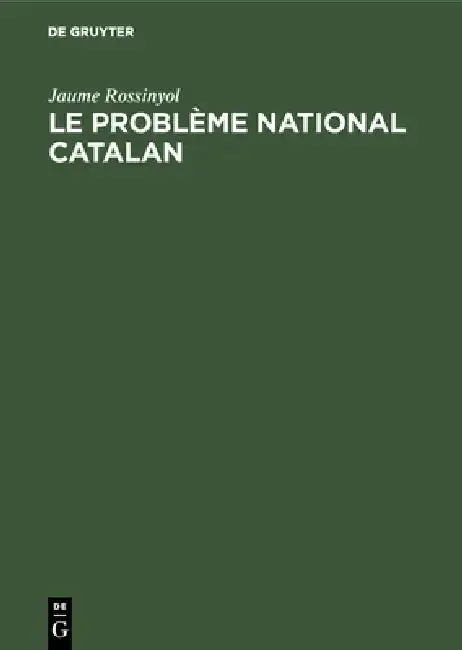 Cover of Le Problème National Catalan