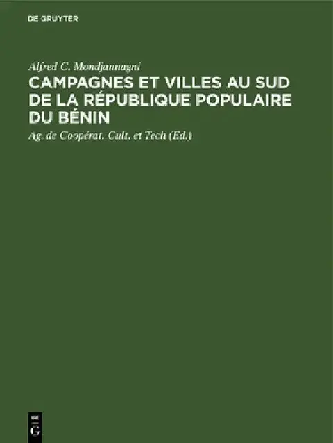 Cover of Campagnes Et Villes Au Sud de la République Populaire Du Bénin
