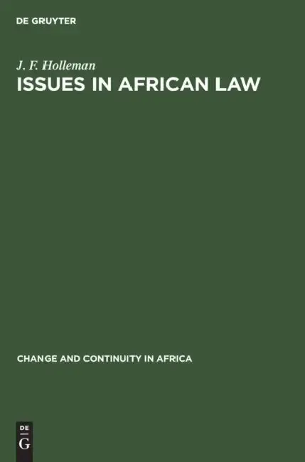 Cover of Issues in African Law
