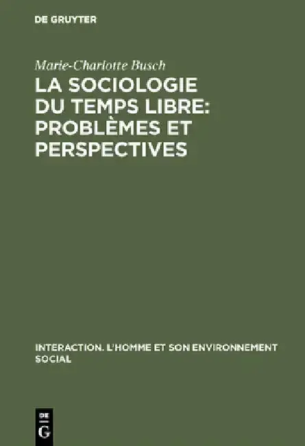 Cover of La sociologie du temps libre