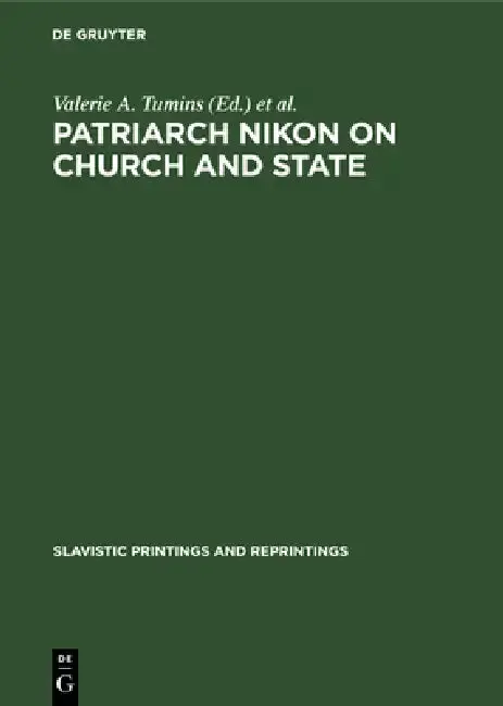 Cover of Patriarch Nikon on Church and State