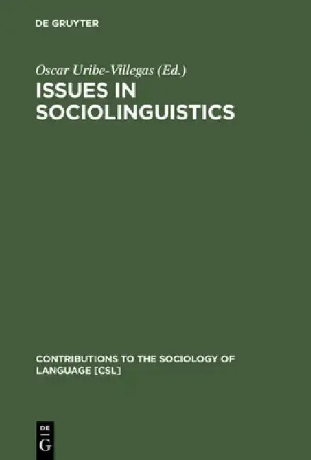 Cover of Issues in Sociolinguistics
