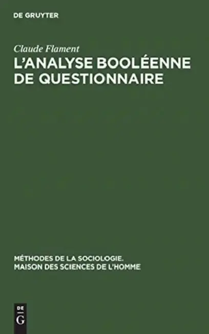 Cover of L'analyse booléenne de questionnaire