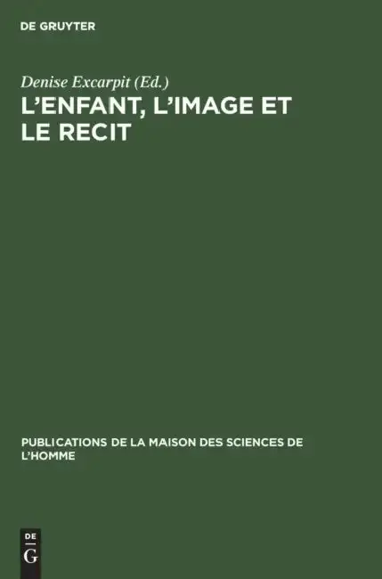 Cover of L'enfant, l'image et le recit