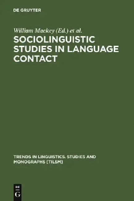 Cover of Sociolinguistic Studies in Language Contact
