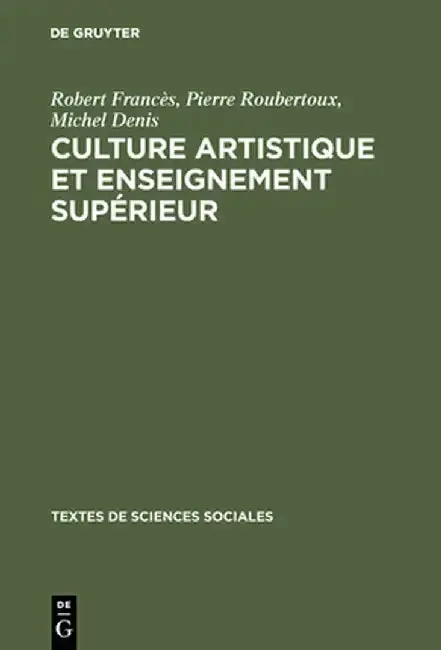 Cover of Culture Artistique Et Enseignement Sup'rieur