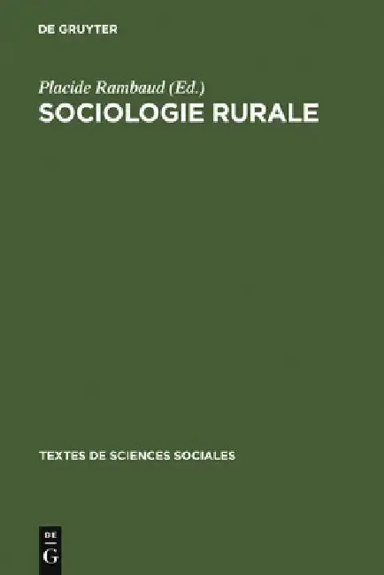 Cover of Sociologie rurale