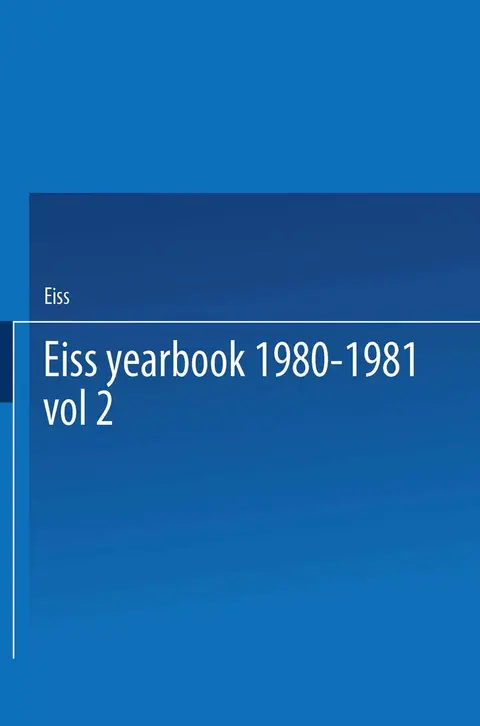 Cover of EISS Yearbook 1980-1981 / Annuaire EISS 1980-1981