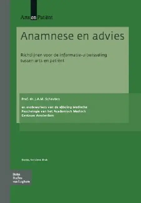 Cover of Anamnese En Advies