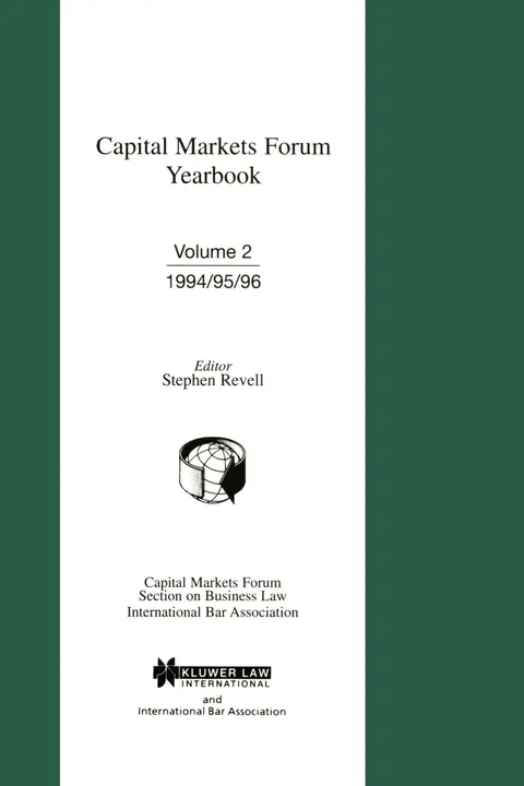 Cover of Capital Markets Forum Yearbook