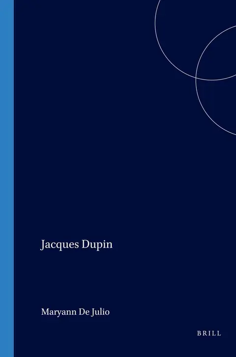 Cover of Jacques Dupin