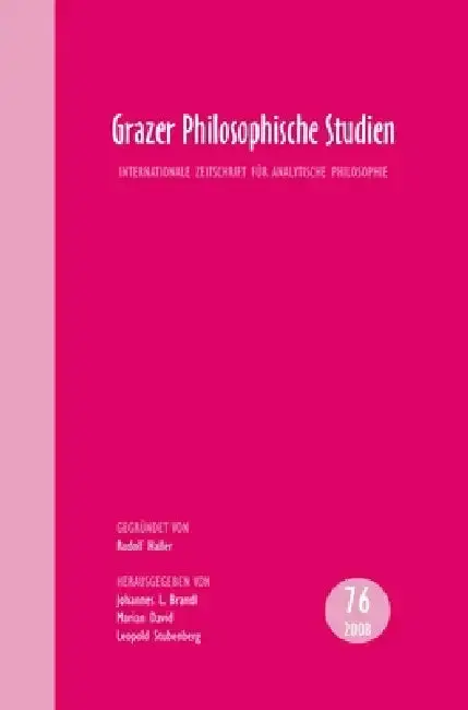 Cover of Grazer Philosophische Studien