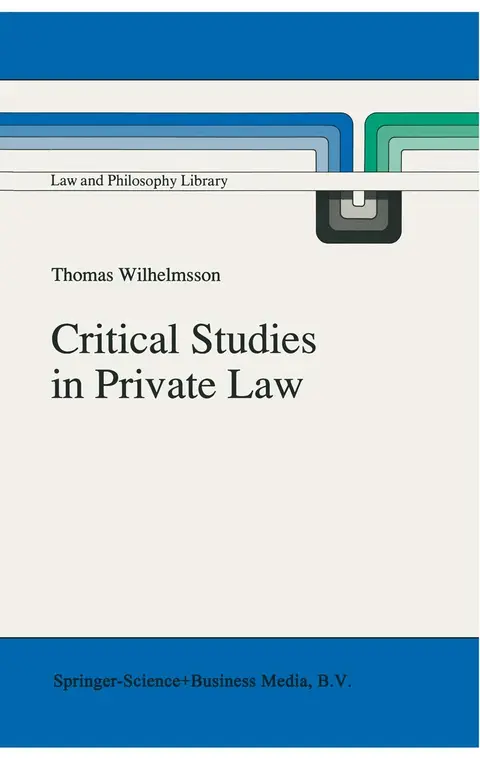 Cover of Critical Studies in Private Law