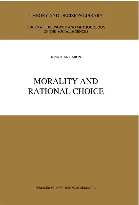 Cover of Morality and Rational Choice