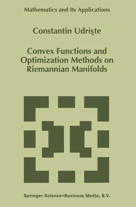 Cover of Convex Functions and Optimization Methods on Riemannian Manifolds