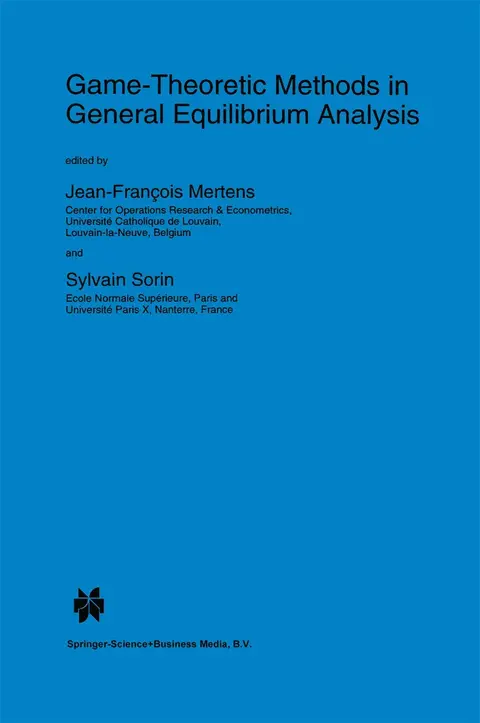 Cover of Game-Theoretic Methods in General Equilibrium Analysis