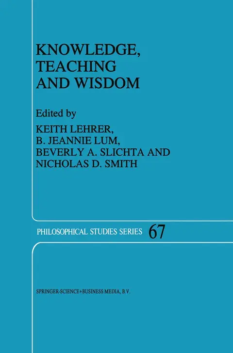 Cover of Knowledge, Teaching and Wisdom