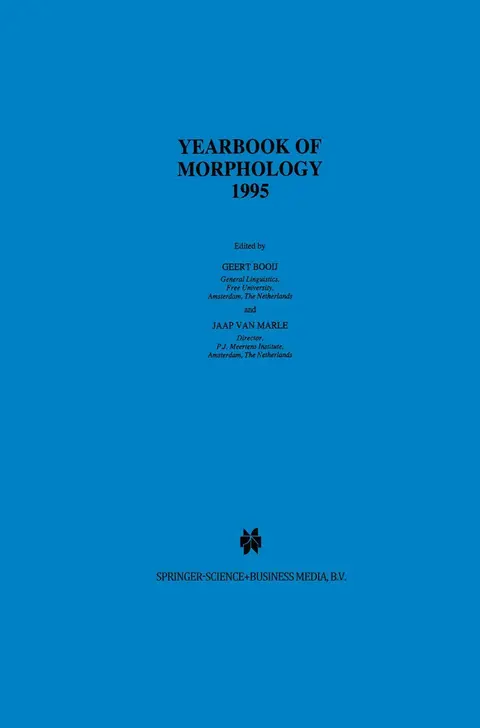 Cover of Yearbook of Morphology 1995