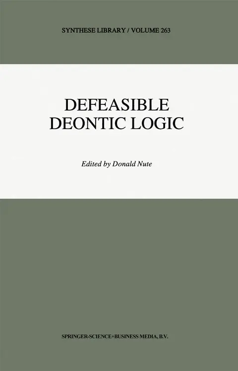 Cover of Defeasible Deontic Logic