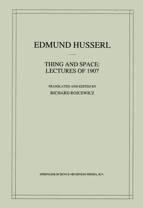 Cover of Thing and Space