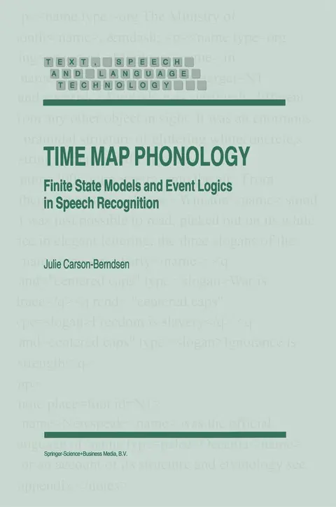 Cover of Time Map Phonology