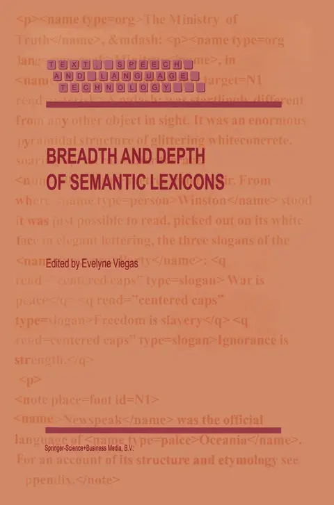 Cover of Breadth and Depth of Semantic Lexicons