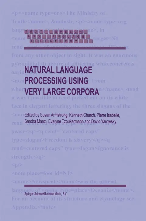 Cover of Natural Language Processing Using Very Large Corpora
