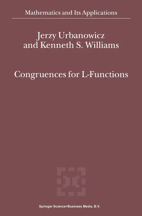 Cover of Congruences for L-functions