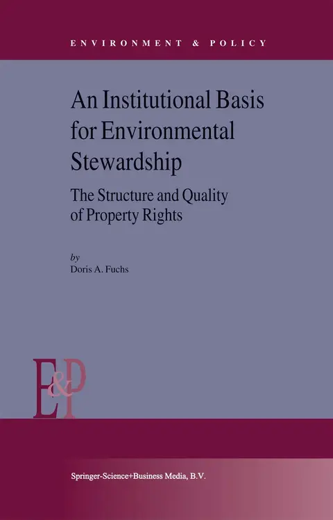 Cover of An Institutional Basis for Environmental Stewardship