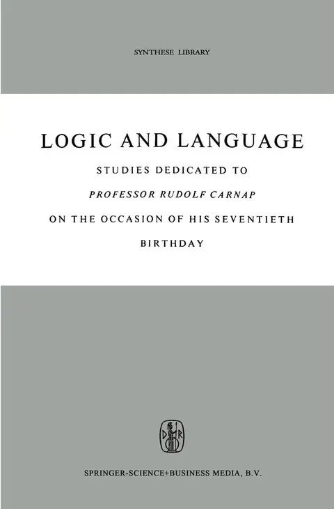 Cover of Logic and Language