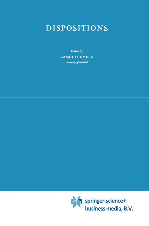 Cover of Dispositions