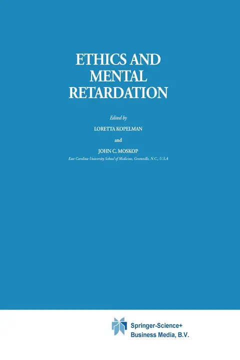 Cover of Ethics and Mental Retardation