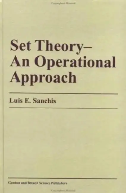 Cover of Set Theory-An Operational Approach