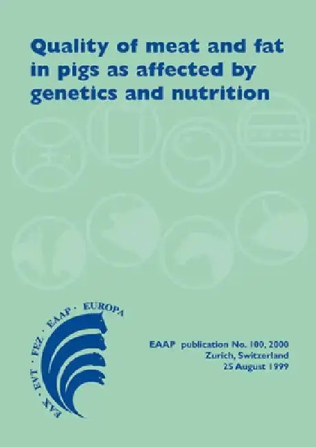 Cover of Quality of Meat and Fat in Pigs as Affected by Genetics and Nutrition